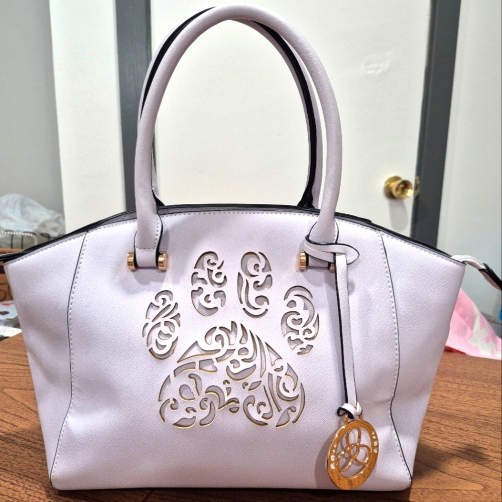 Final Price! Cute! Light Lavender Dog Paw Handbag